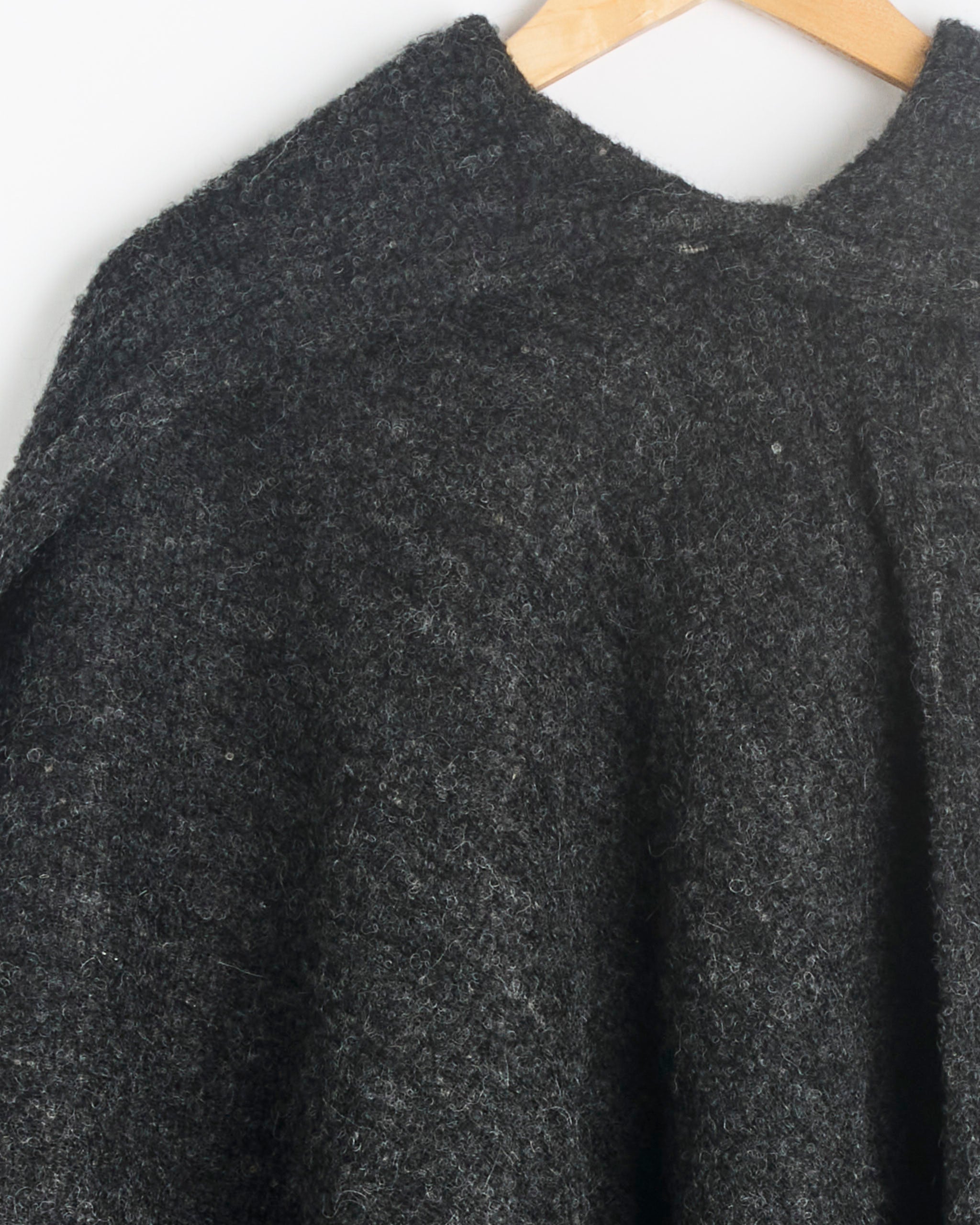 Alpaca Short Poncho DK Grey