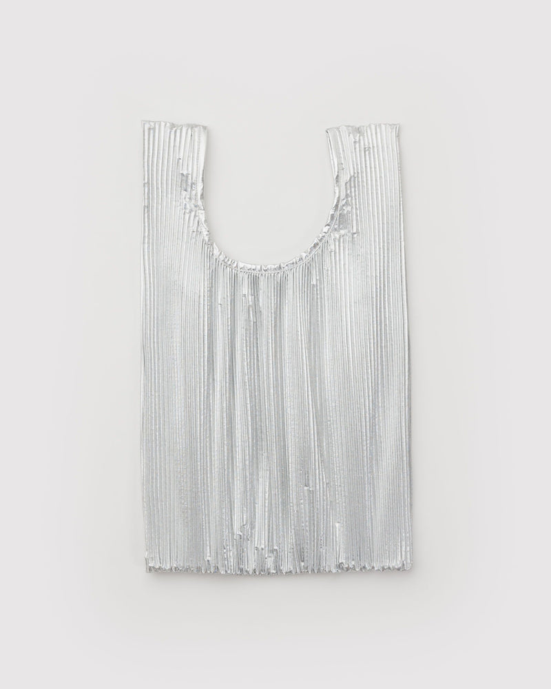 Pleated Baggu Chrome Metallic