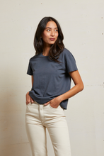 Load image into Gallery viewer, Harley Cotton Short Sleeve Boxy Crew Tee - Night
