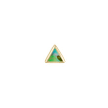 Load image into Gallery viewer, 9ct YG Pearl Mini Triangle Stud - Abalone Pearl
