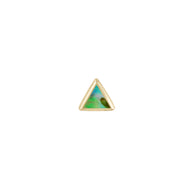 9ct YG Pearl Mini Triangle Stud - Abalone Pearl
