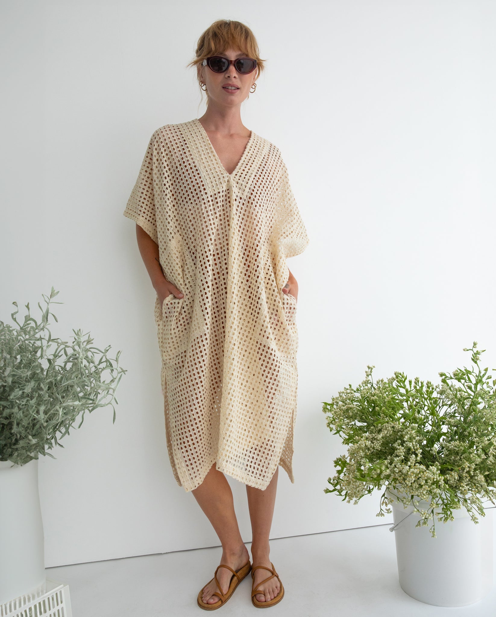 Sello Caftan Ecru Embroidery