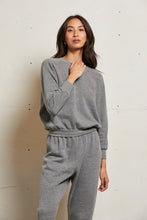 Load image into Gallery viewer, Lennon Fleece Shrunken Raglan Sweatshirt - Dark Heather Grey
