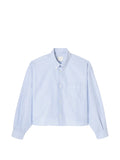 Sophia Oxford Stripe Cropped Shirt