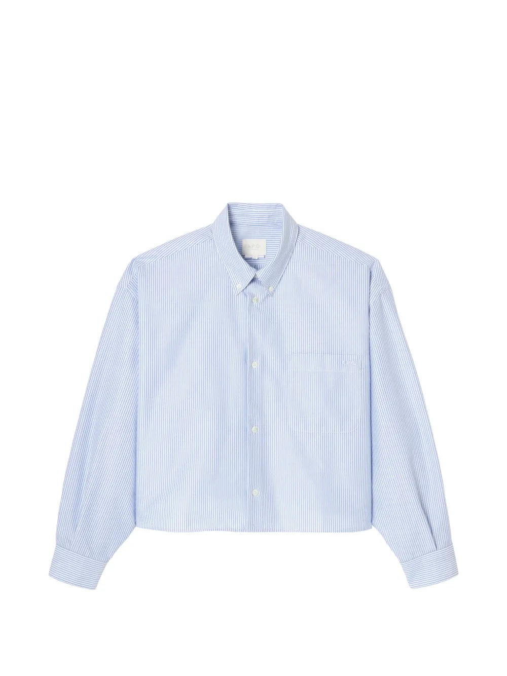 Sophia Oxford Stripe Cropped Shirt