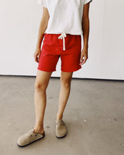 Load image into Gallery viewer, Hey Gang Sweatshorts Red
