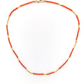 Bead Necklace Carnelian/Gold