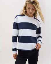 Load image into Gallery viewer, Rugby Stripe Pullover Blue
