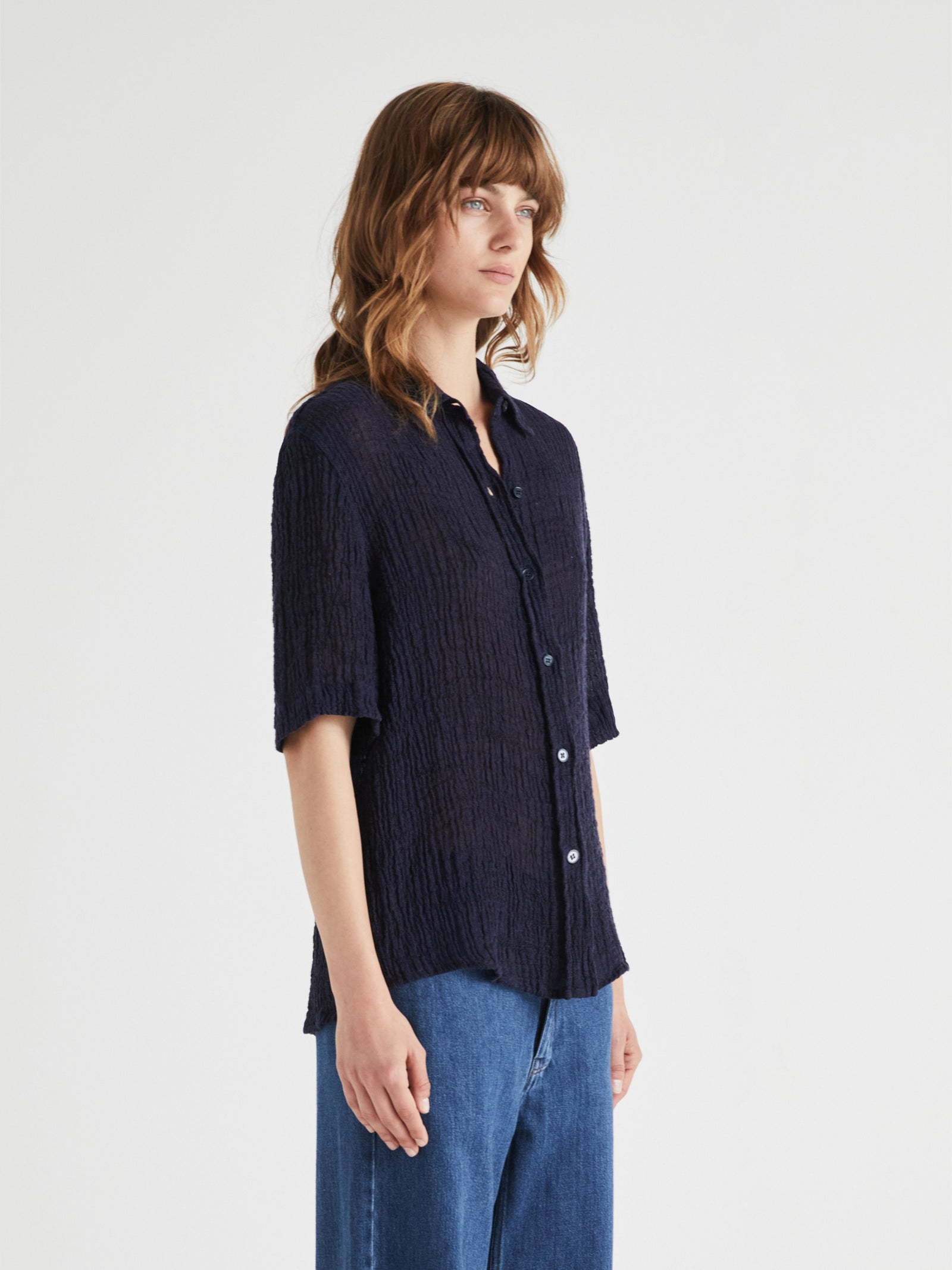 Makalu  Loose Crinkle Blouse