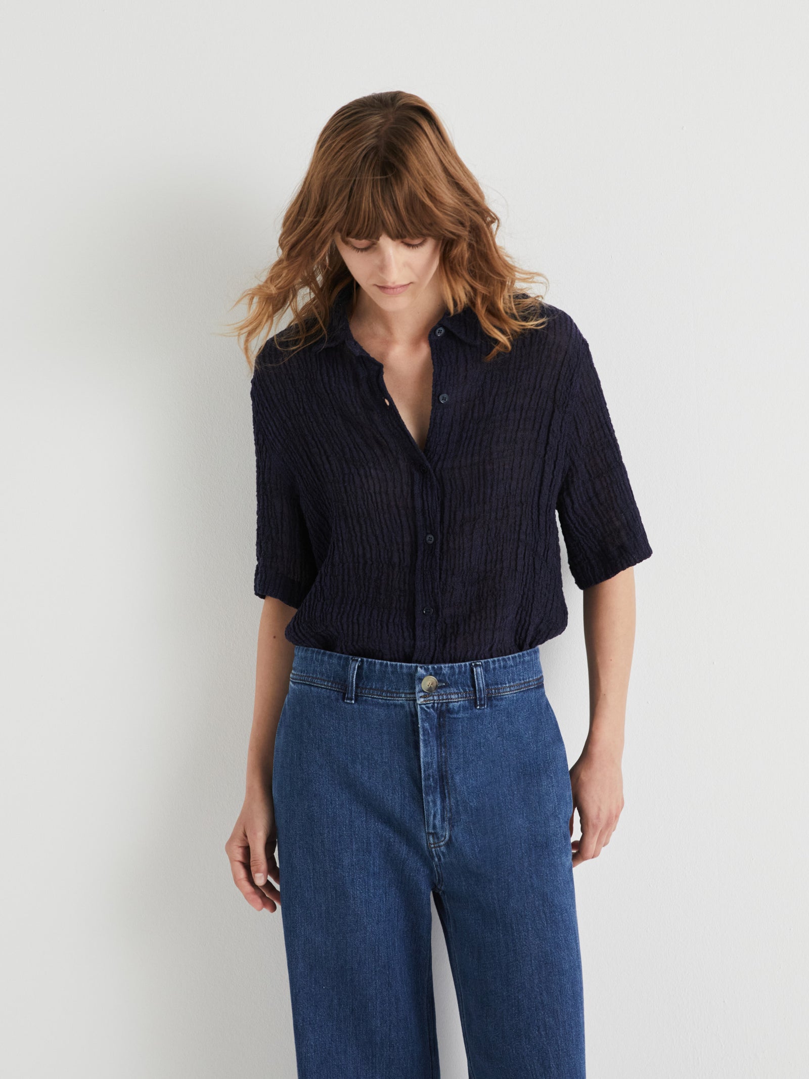 Makalu  Loose Crinkle Blouse