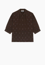 Load image into Gallery viewer, Carole  Silk Blouse - Brown Floral
