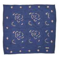 Hand Dyed Batik Bandana - Blue Rose