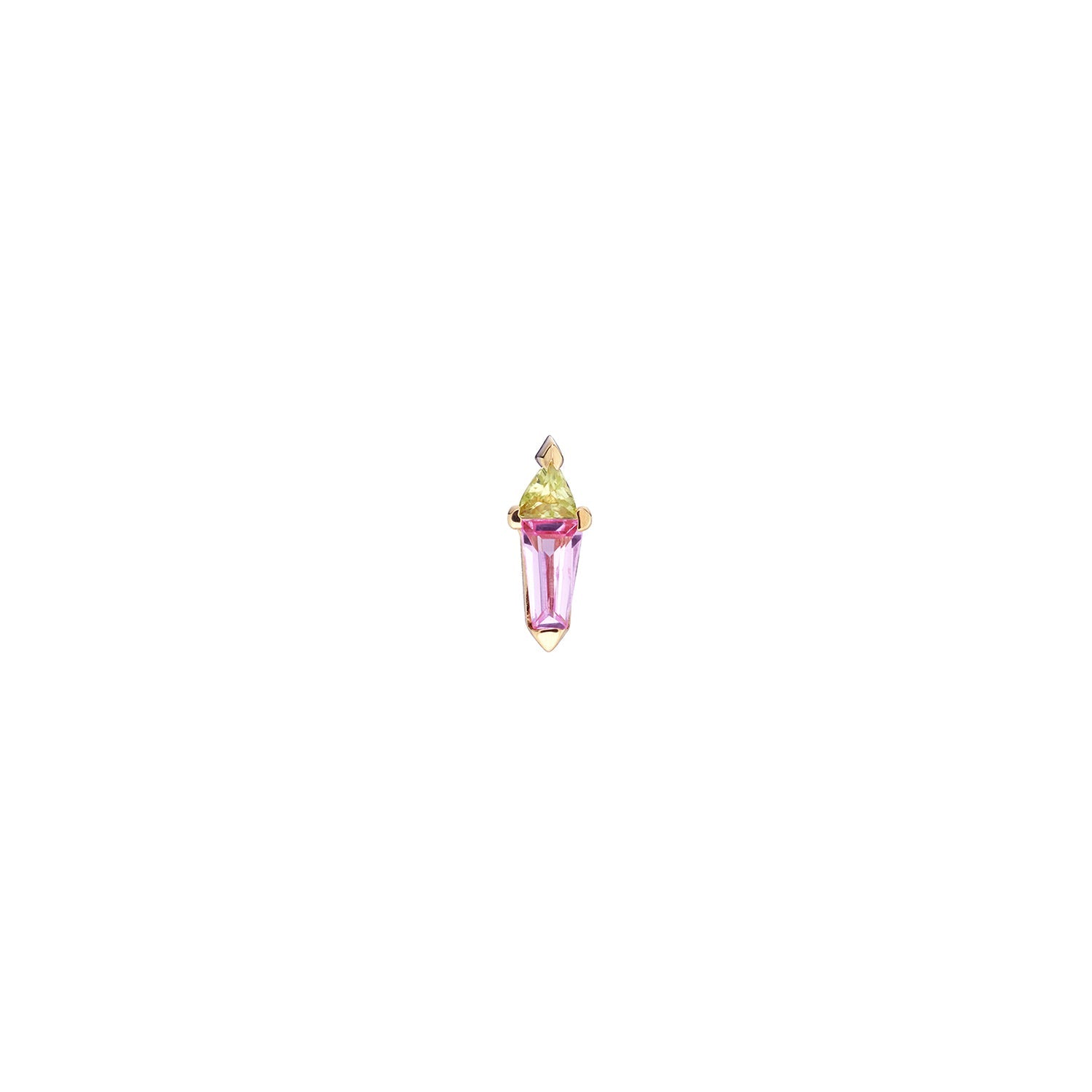 9KT AZ Mini Prism Sapphire Stud