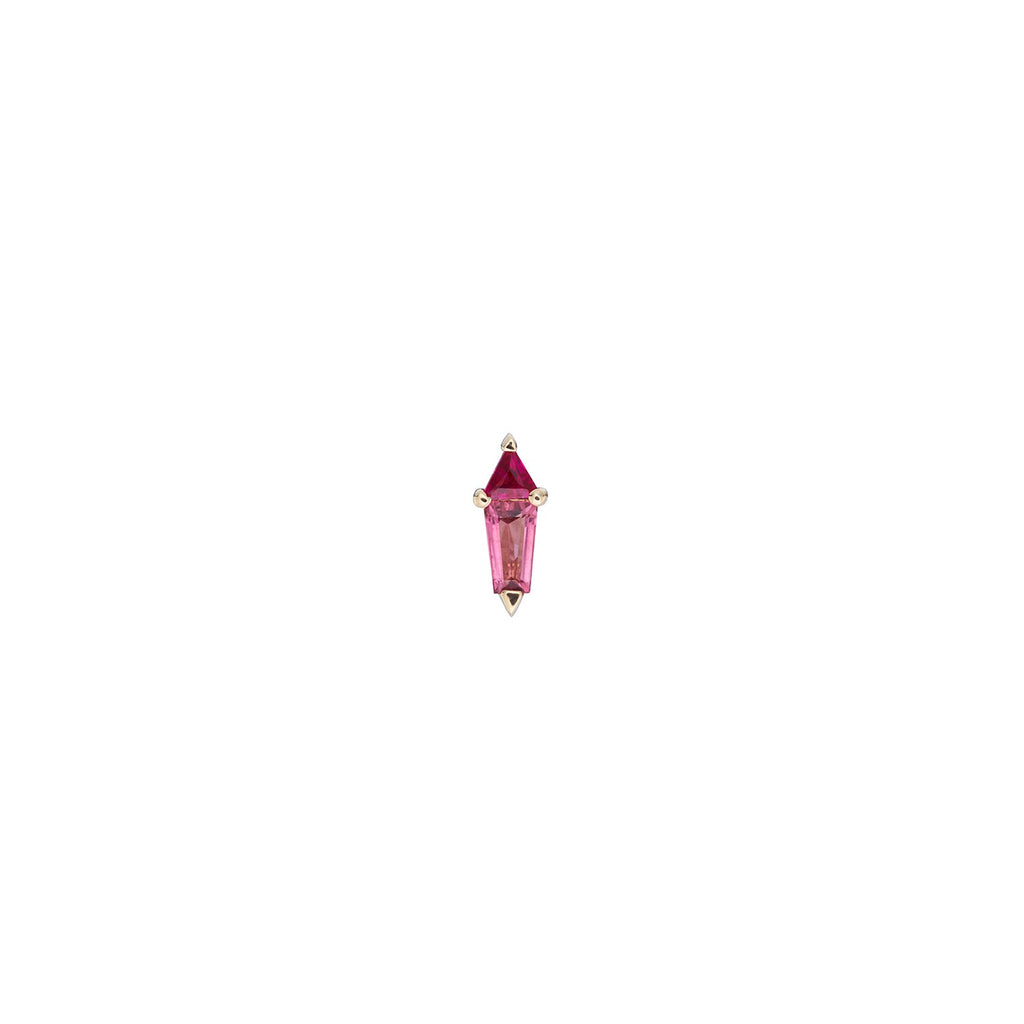 9KT AZ Mini Prism Sapphire Stud