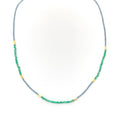 Grey Glass Green Onyx Necklace