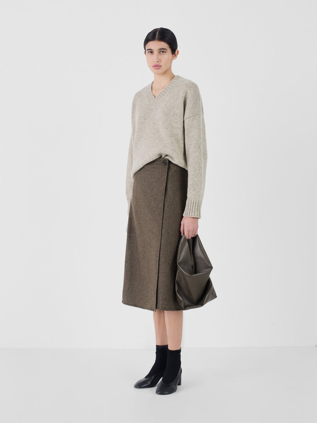 Aria Wool Skirt Corteccia
