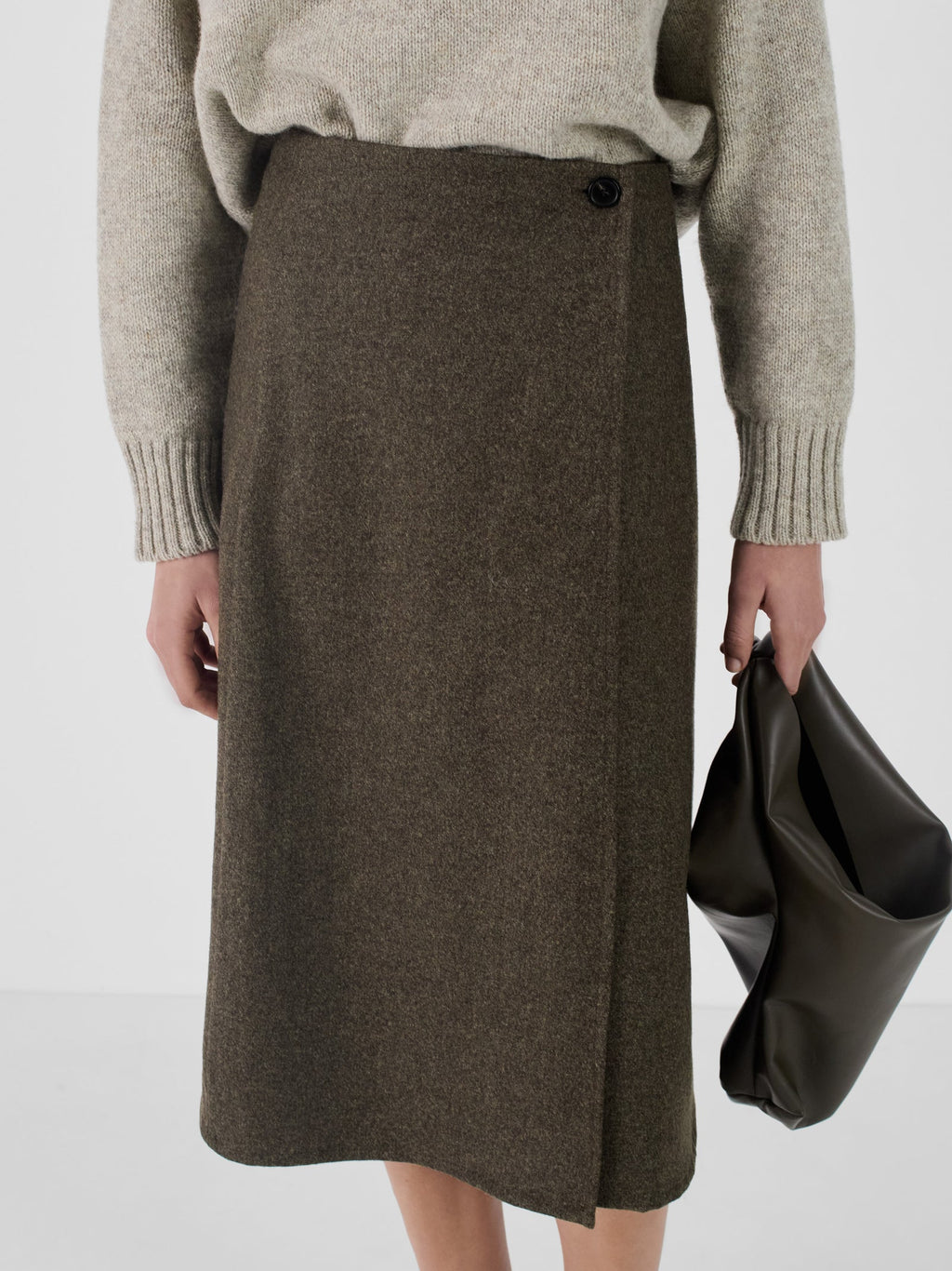 Aria Wool Skirt Corteccia