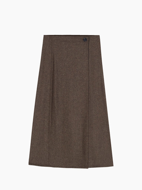 Aria Wool Skirt Corteccia