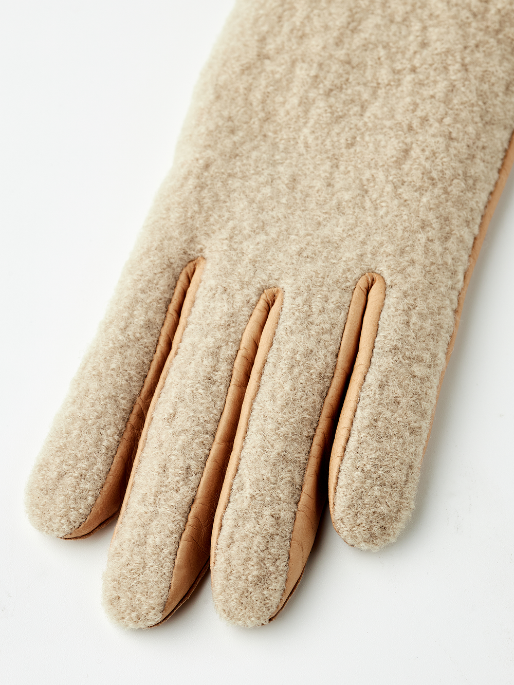 Millie Leather/Bouclé Glove