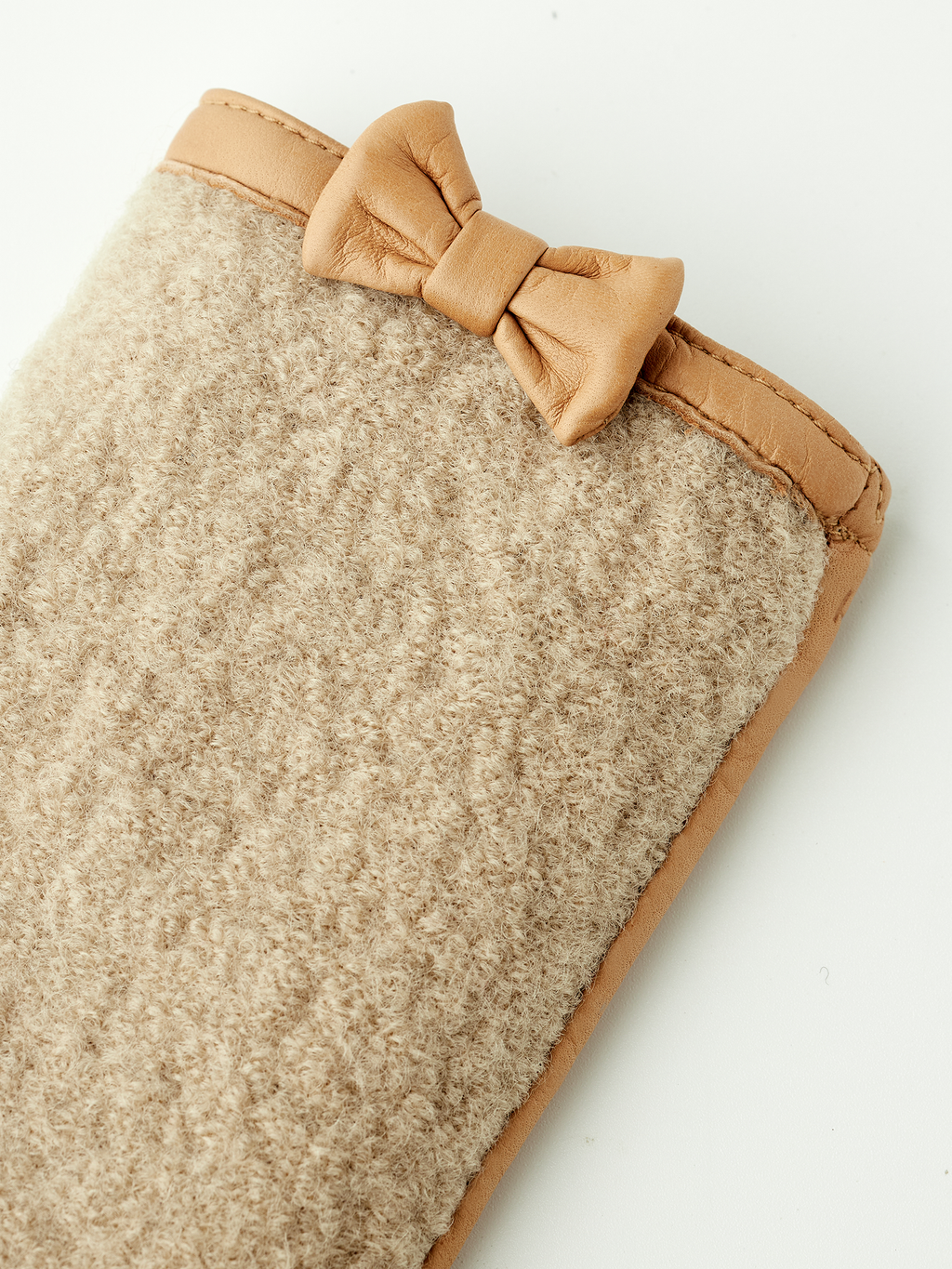 Millie Leather/Bouclé Glove