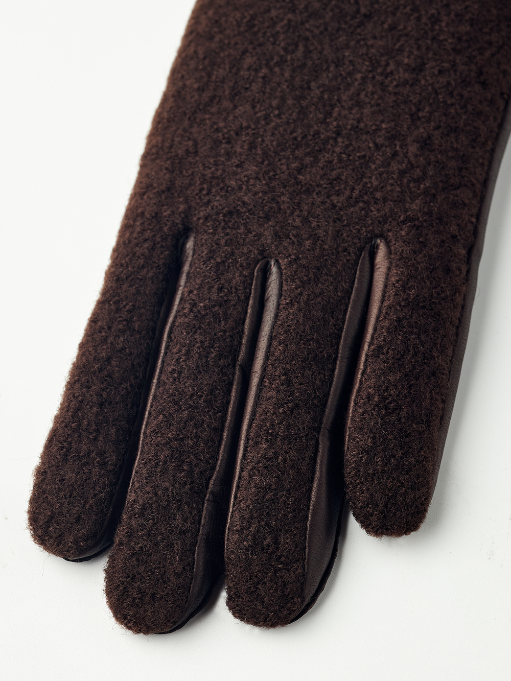 Millie Leather/Bouclé Glove