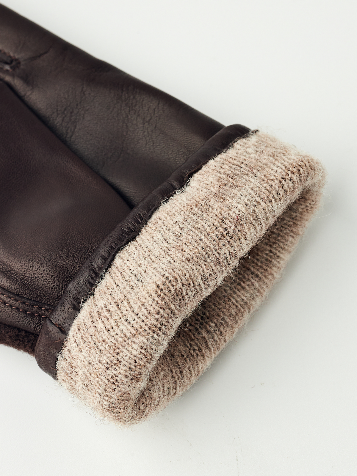 Millie Leather/Bouclé Glove