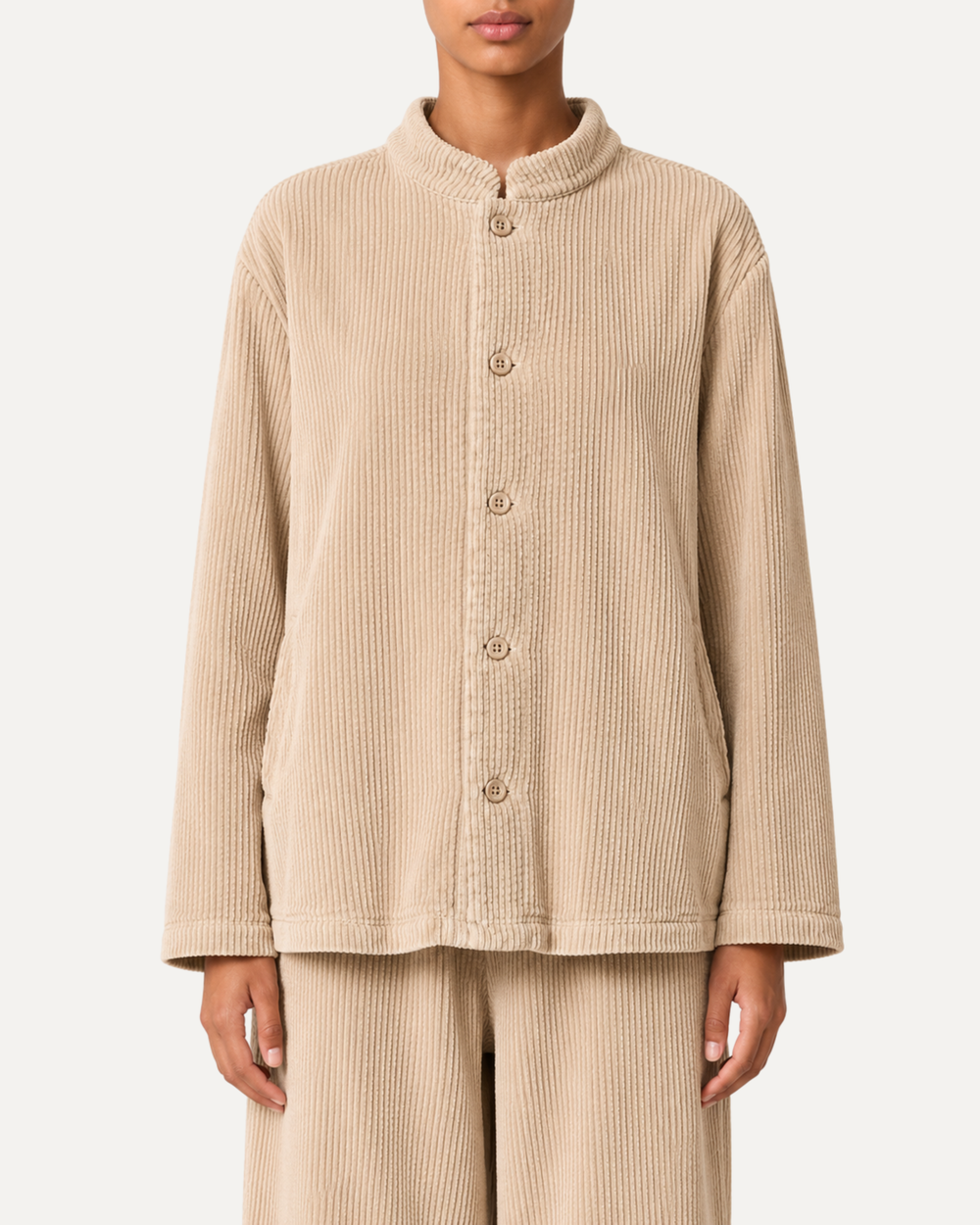 Pireo Jacket in Velluto Tapioca