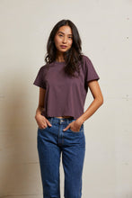 Load image into Gallery viewer, Harley Cotton Short Sleeve Boxy Crew Tee - Plum
