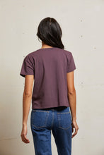 Load image into Gallery viewer, Harley Cotton Short Sleeve Boxy Crew Tee - Plum
