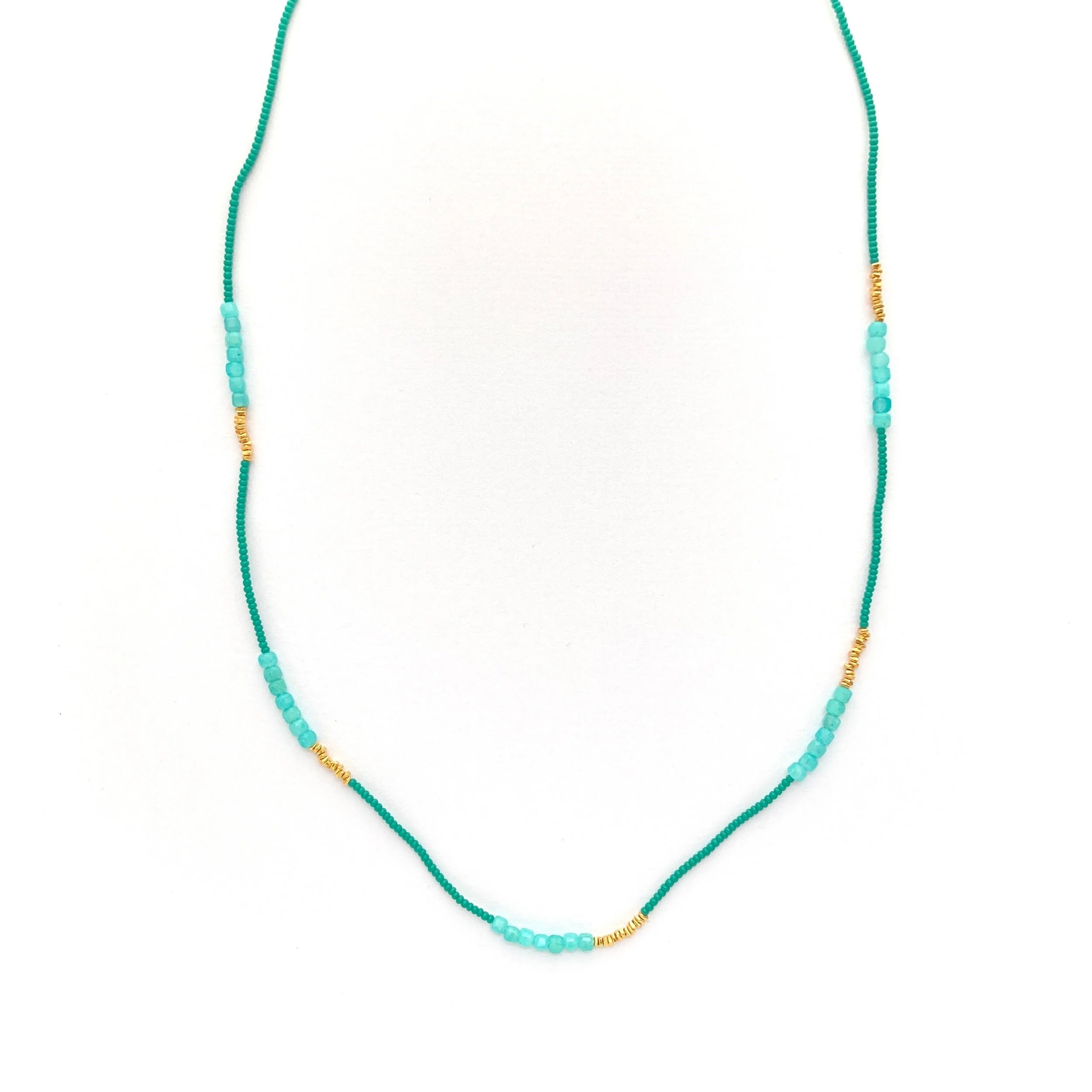 Amazonite Jade Seed Necklace