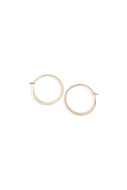 Large Forged Round Hoops 14k