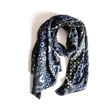 Silk Scarf Black Lux
