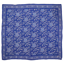 Load image into Gallery viewer, Large Hand Dyed Batik Bandana - Blue Tendril
