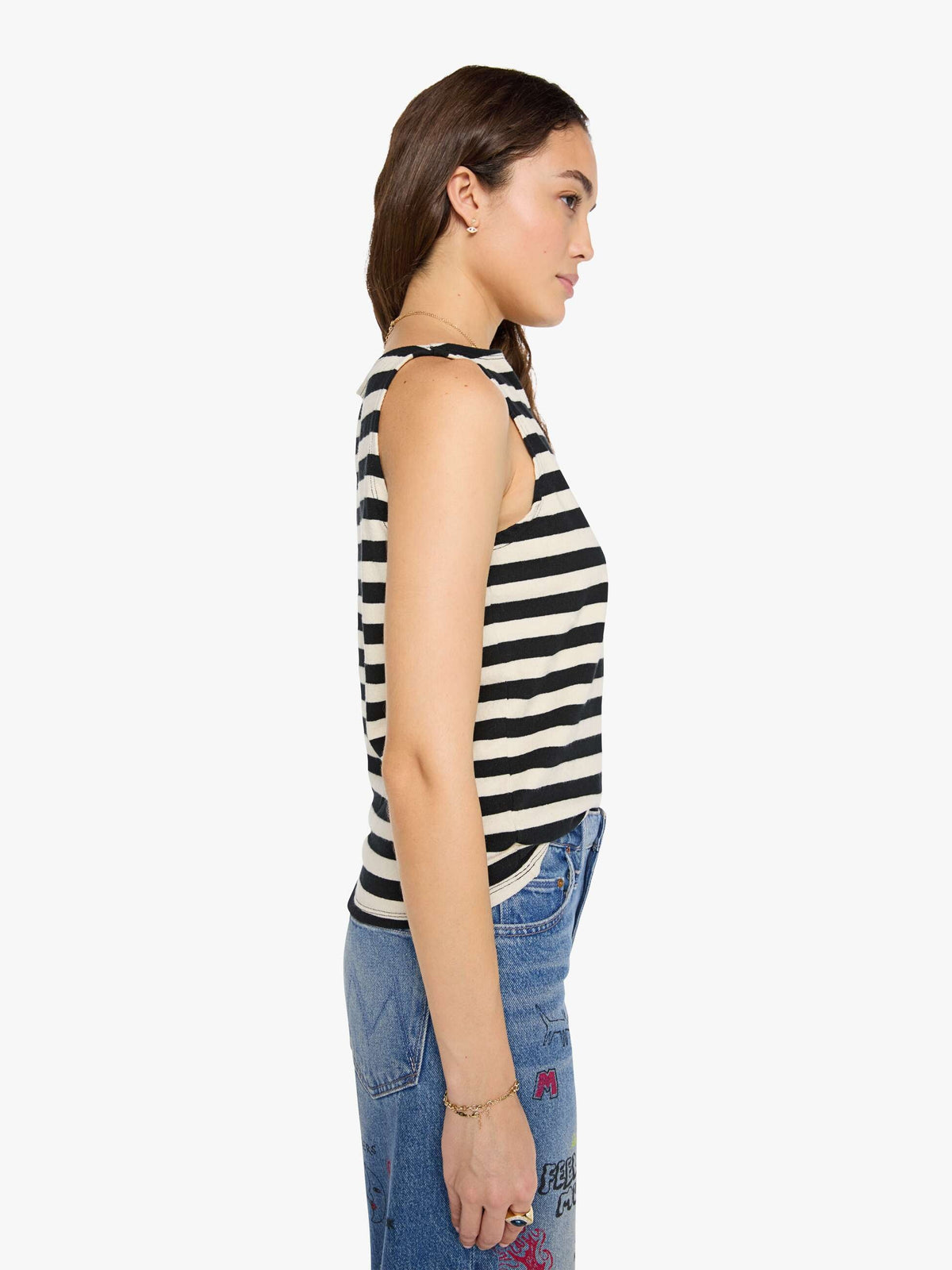 Even Keel Stripe Sleveless Top