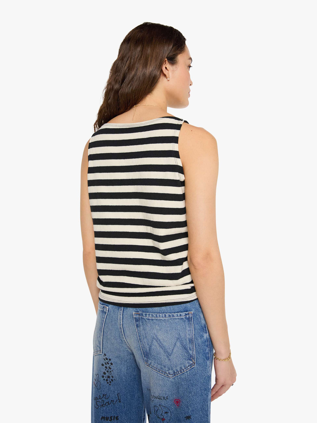 Even Keel Stripe Sleveless Top