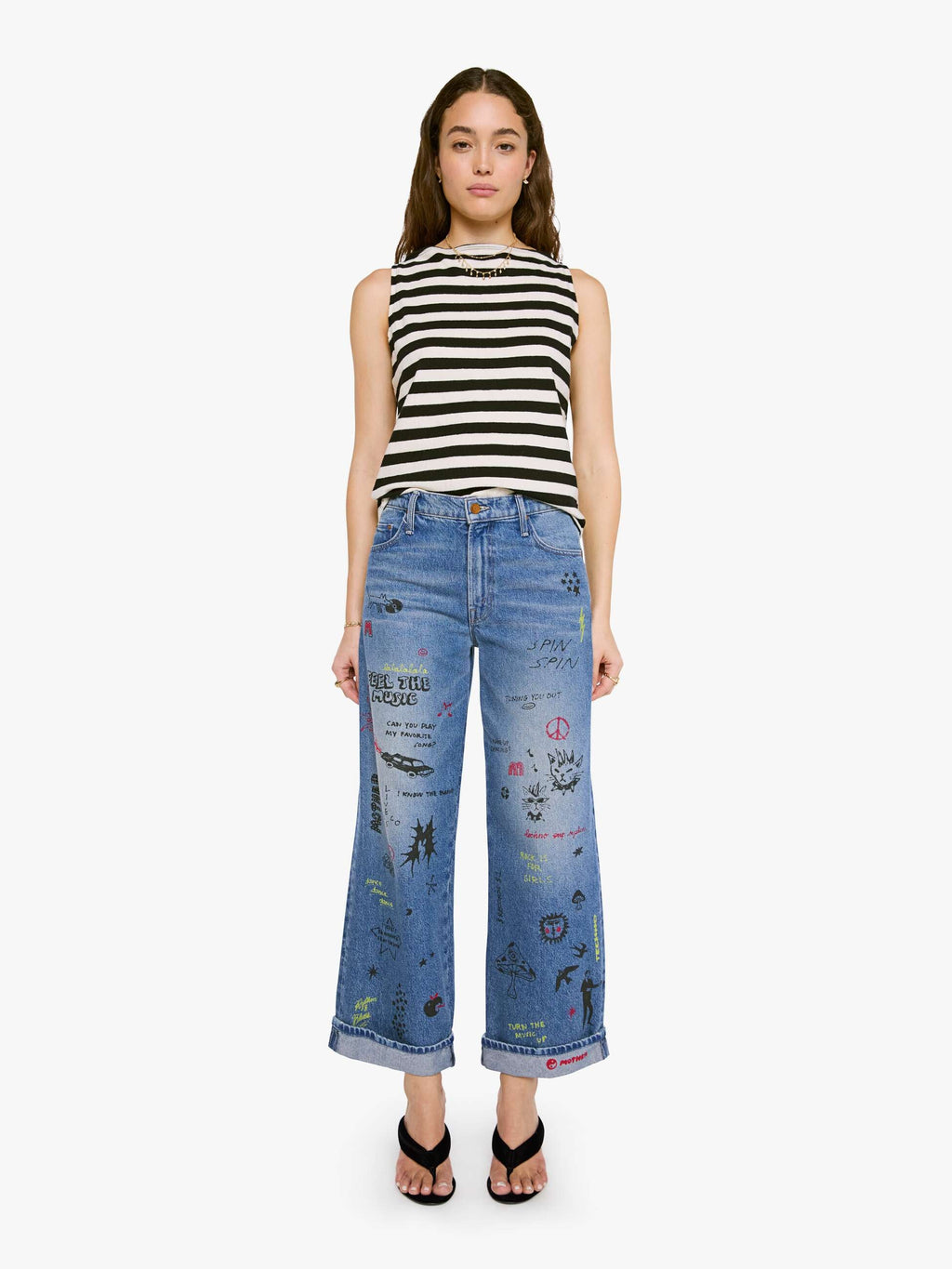 Even Keel Stripe Sleveless Top