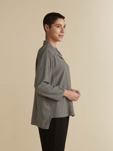Load image into Gallery viewer, Hi-Low Crop Shirt Mini Check - Moonbeam
