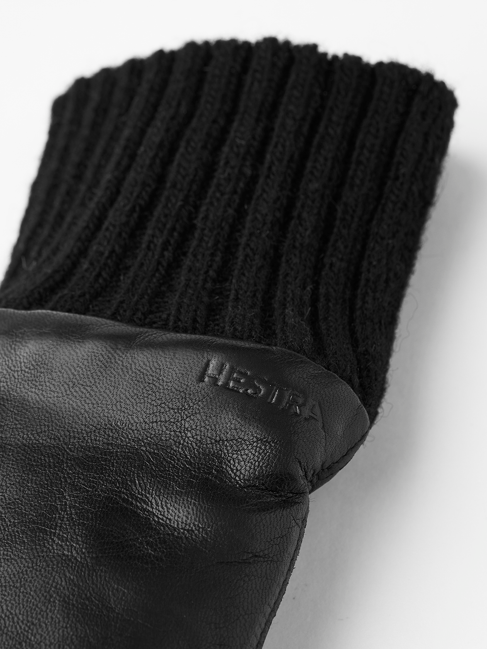 Tina Soft Leather Mittens Black