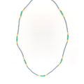 Grey seed and green Onyx Bead Necklace