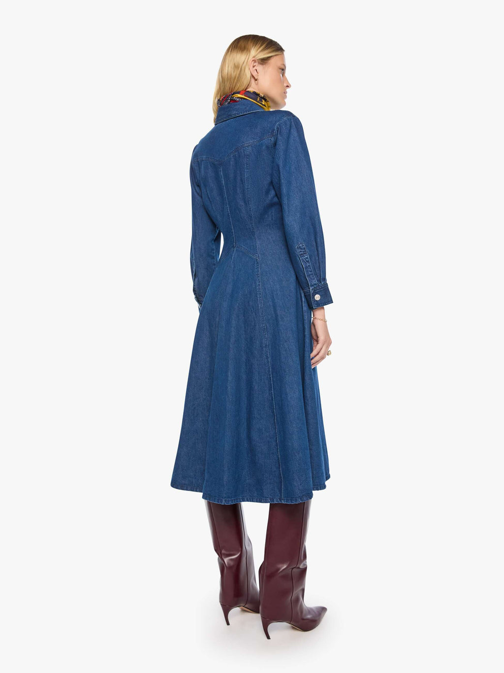 Honor Roll Fitted Denim Dress