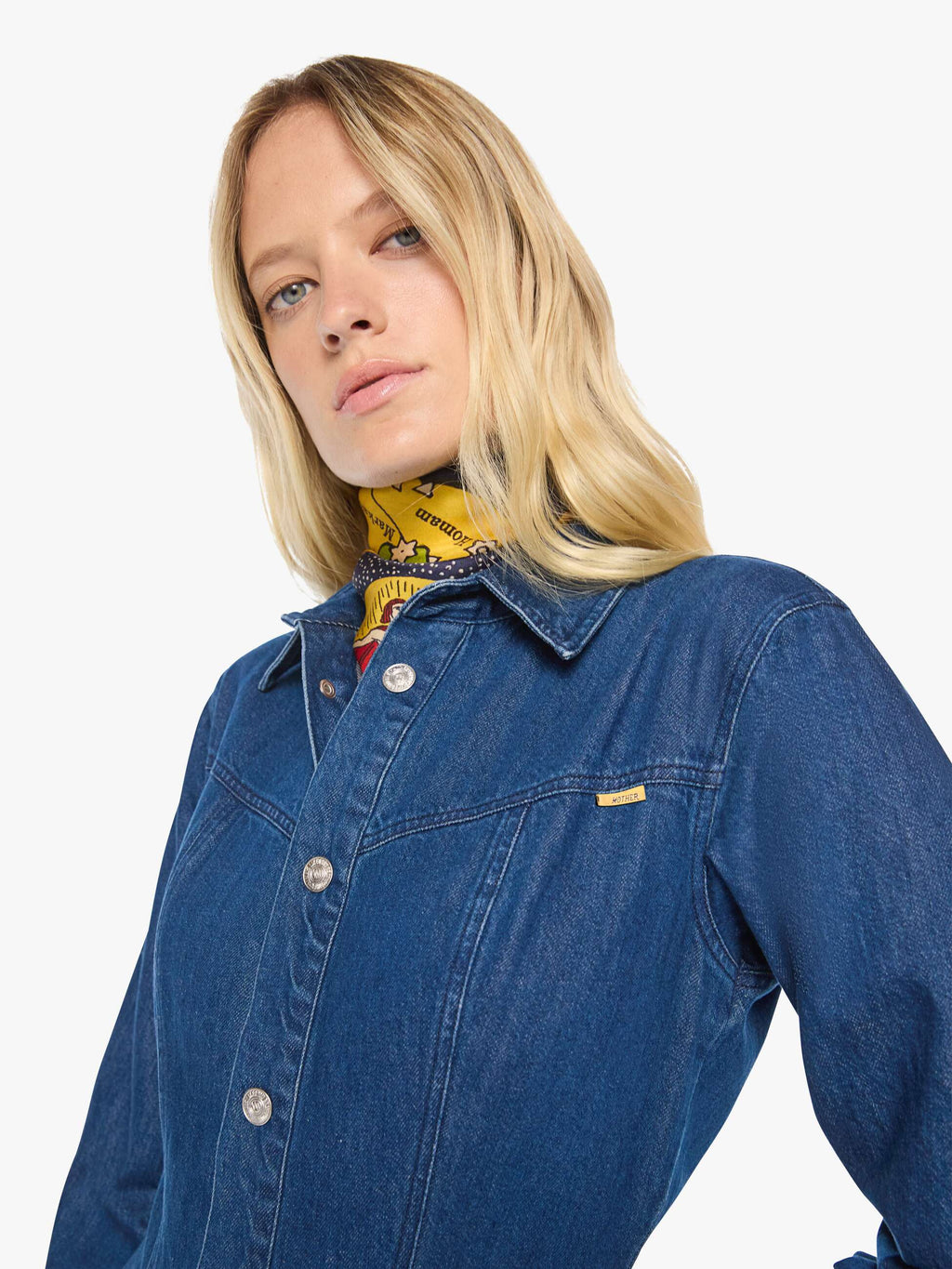 Honor Roll Fitted Denim Dress