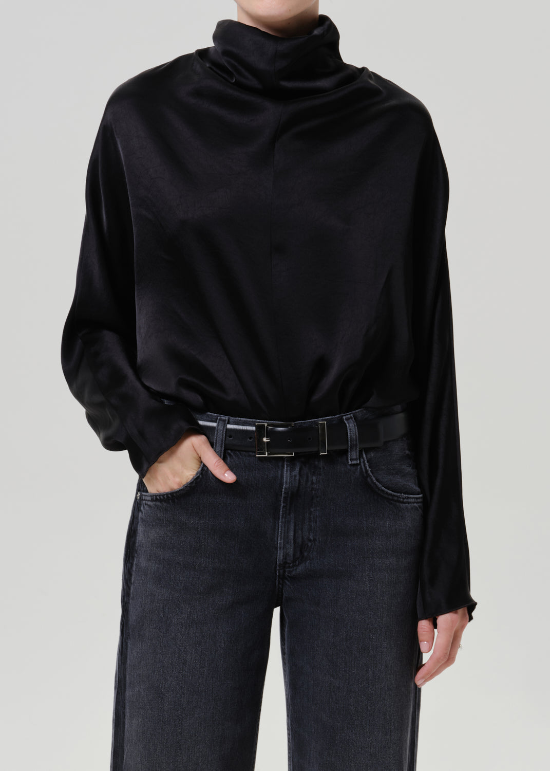 Ilaria Draped Top Black