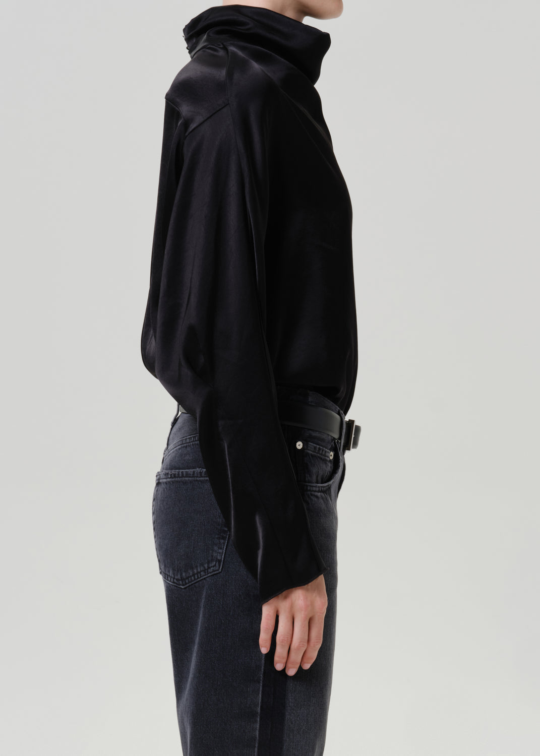 Ilaria Draped Top Black