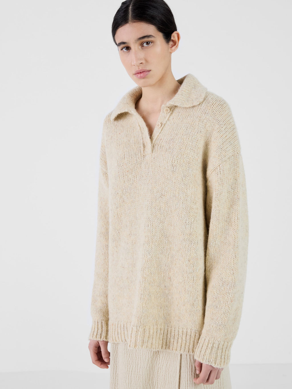 Noor Polo Sweater Wheat