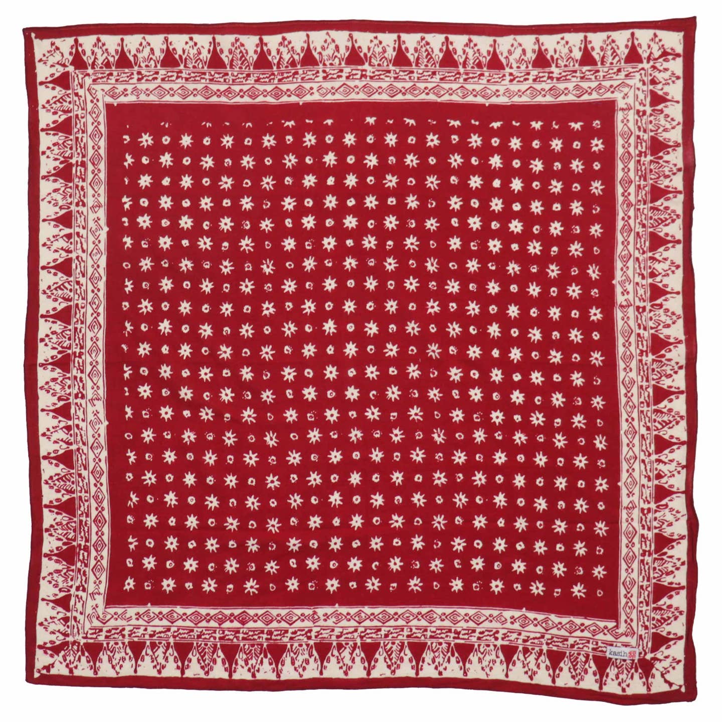 Hand Dyed Batik Bandana - Red
