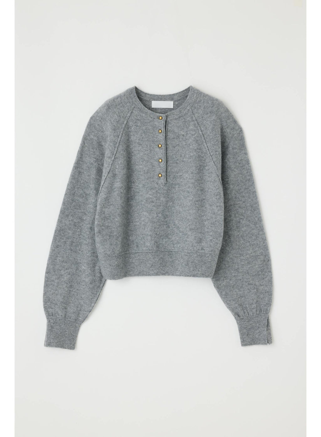 Henry  Light Gray Sweater with tiny gold buttons