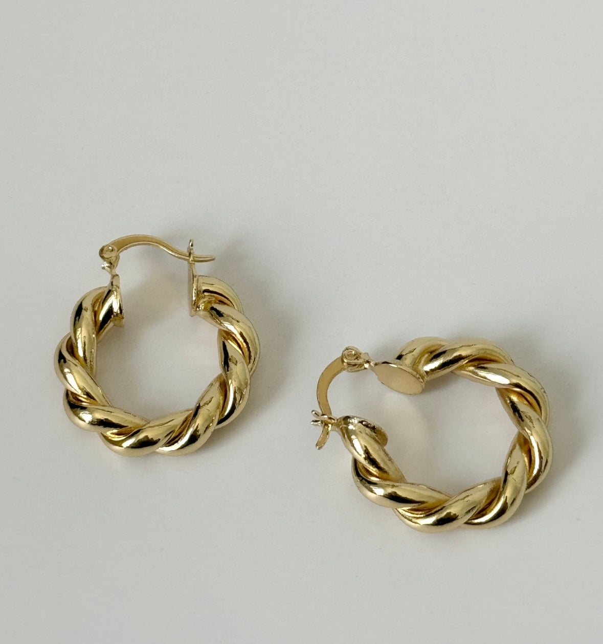 Chunky Braided Hoop Earrings
