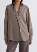 Aris Shirt Trace Stripe/Chocolate Taupe