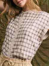 Load image into Gallery viewer, Amandine Blouse Cream Plaid
