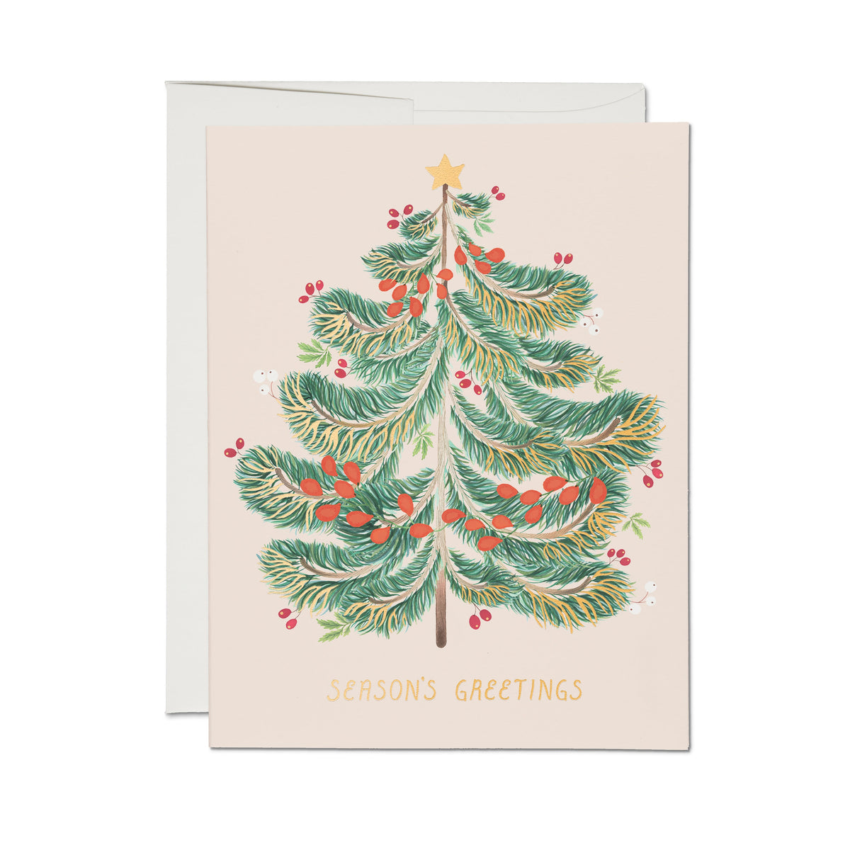 Festive Evergreen Greeting Card